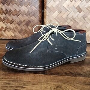 Reaction Kenneth Cole Boots Men's Size 11.5 Brown Suede Leather Desert Wind Lace